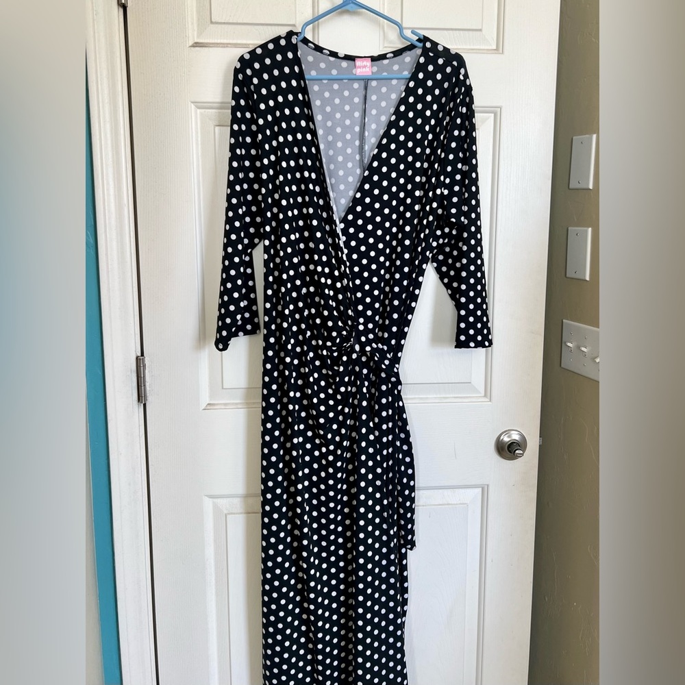 Plus size wrap maxi dress